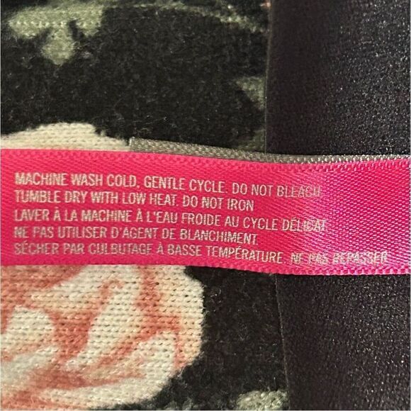 Vince Camuto Black Floral Pants Lounge Boho Super Soft Sleep Excellent Condition - Picture 10 of 11